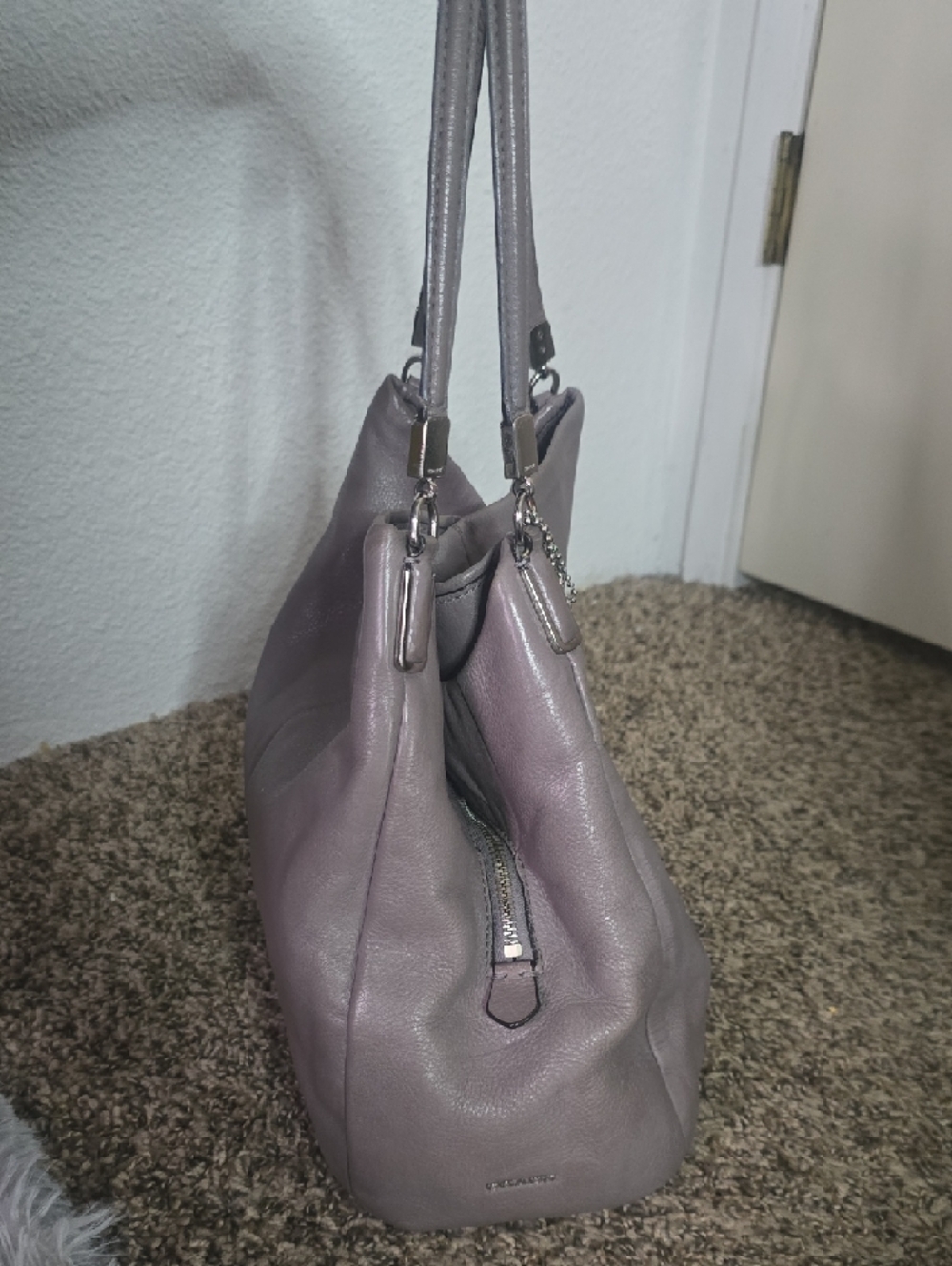 Coach Light Purple Leather Hobo Shoulder Bag W/ Silver Hardware (2 TAGS)(GOOD)💜 - Picture 3 of 16